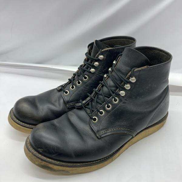 【中古】90s RED WING 43394 アイリッシュセッター サイズ9 1/2D ブラック犬タグ[19]｜お宝創庫