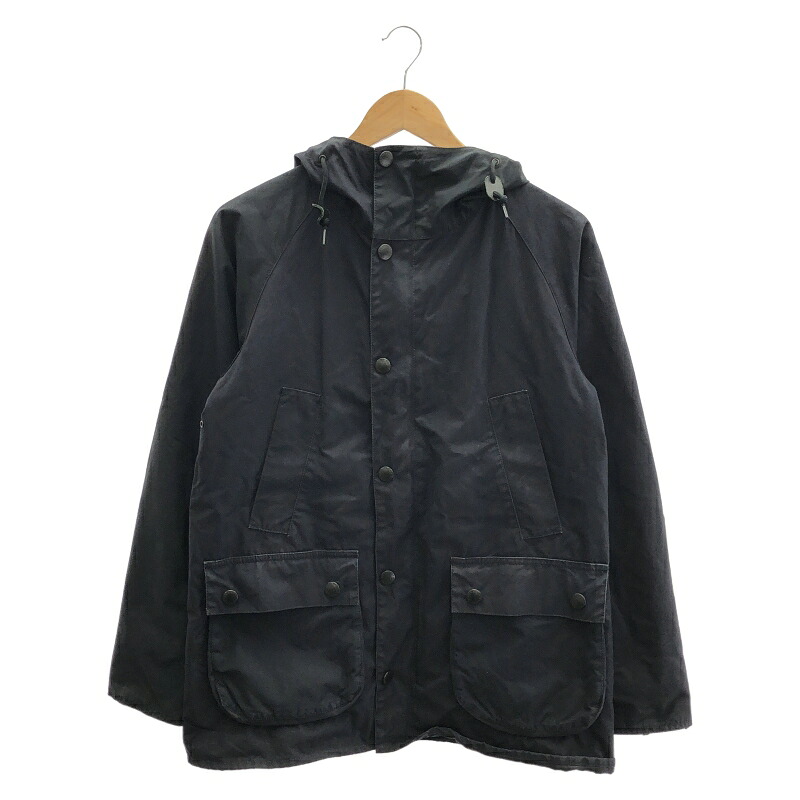 【中古】Barbour HOODED BEDALE SL サイズ36 1802163 ブラック　バブアー[17]