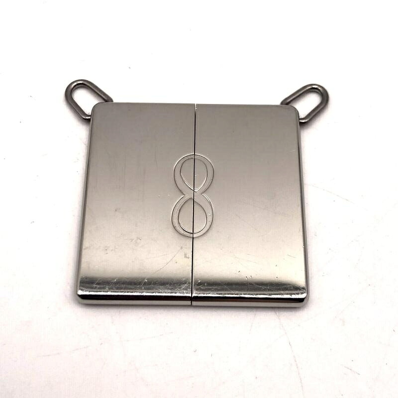 【中古】HERMES プレートネックレストップ 8 ペア シルバー エルメス[17]