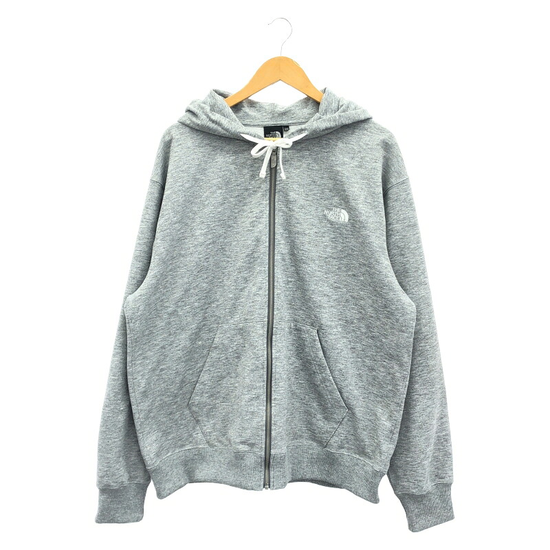 【中古】THE NORTH FACE フォレストフロアロゴスウェットフルジップフーディ サイズXXL グレー ノースフェイス NT12633R[19]