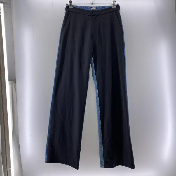 【中古】DIESEL P-HAKEA ジーンズうつり変わり スラックス 黒いこと×インディゴ 40 ※継ぎ切れ欠 裾汚れた状態 A08824[79]