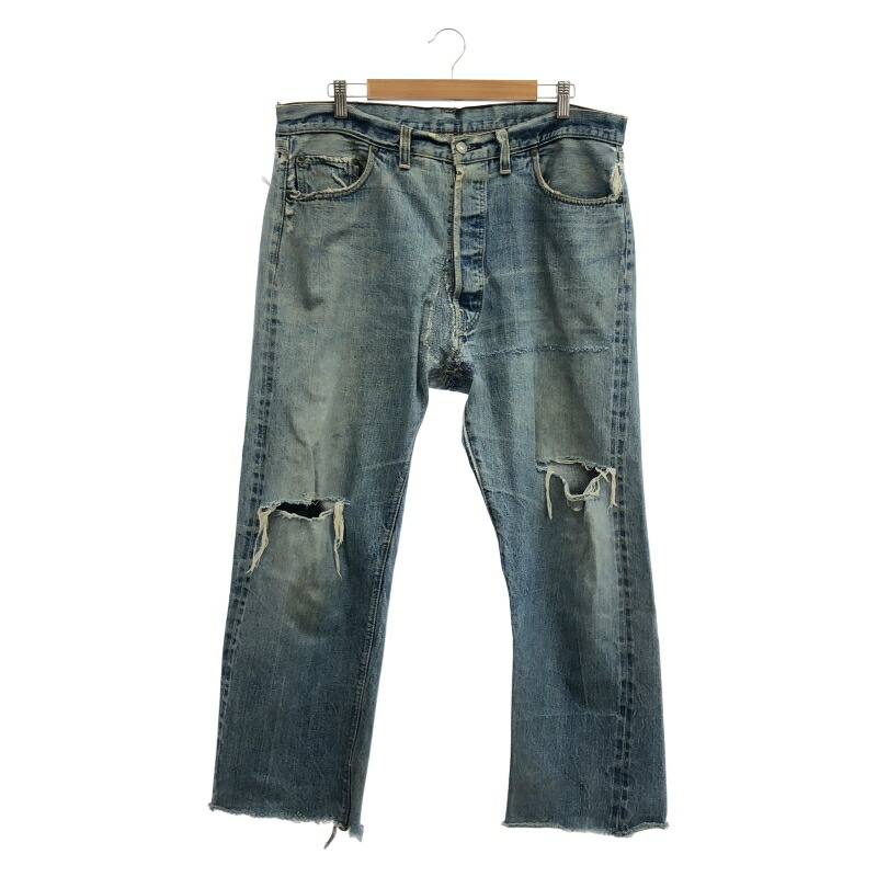 【中古】Levi 70s 501 66前期 W40相当 スモールe 裏刻印6 ※リペア大[79]