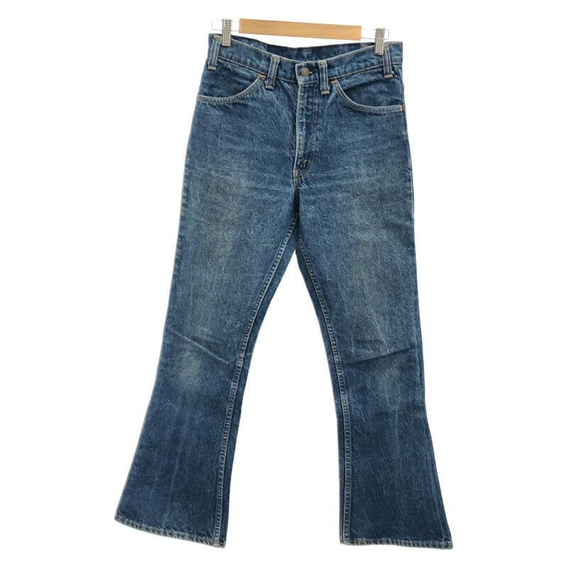 【中古】LEVIS 70s 646-0217 フレアデニム オレンジタブ ボタン裏16 W30 L32[79]