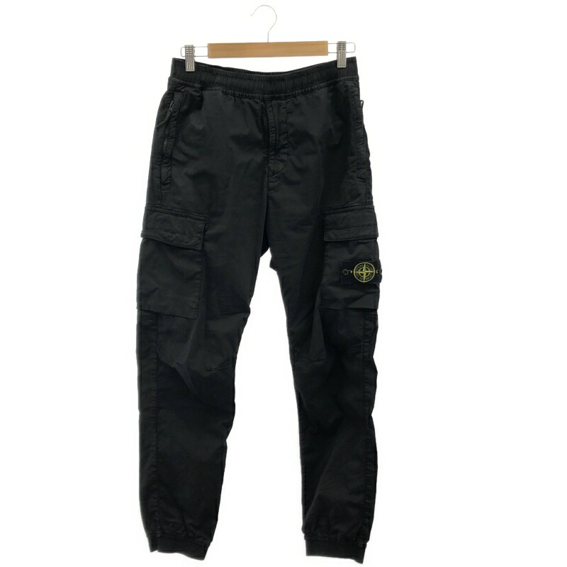 【中古】STONE ISLAND カーゴパンツ ブラック W29[79]