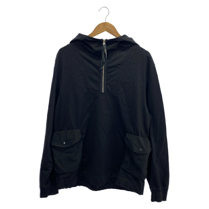 【中古】C.P COMPANY ハーフジップゴーグルアノラック サイズXL ブラック ▲香水臭あり シーピーカンパニー[92]