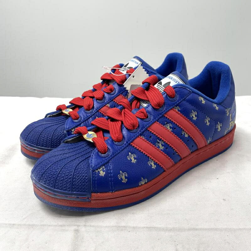 【中古】adidas superstar Paris 35th ANNIVERSARY 27cm ブルー/レッド 114189 スニーカー アディダス スーパースター[17]