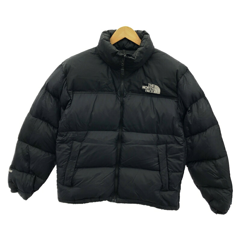 【中古】90s THE NORTH FACE ヌプシダウンジャケット サイズM ブラック ノースフェイス[19]