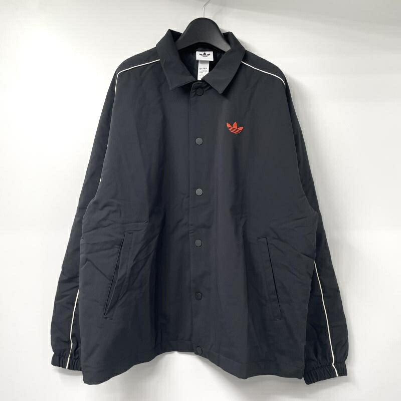【中古】adidas Original コーチジャケット 大きさXL 黒いこと KA5462 アディダス[17]