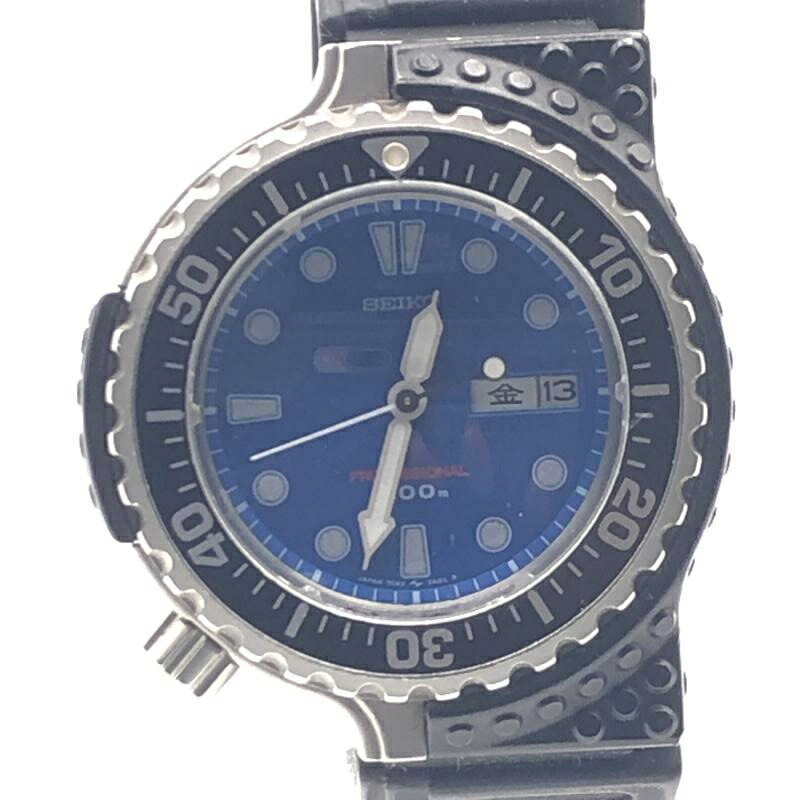 【中古】SEIKO プロスペックス ダイバースキューバ ジウジアーロ デザイン 2000本限定 7C43-7A00　青文字盤　本体のみ[17]