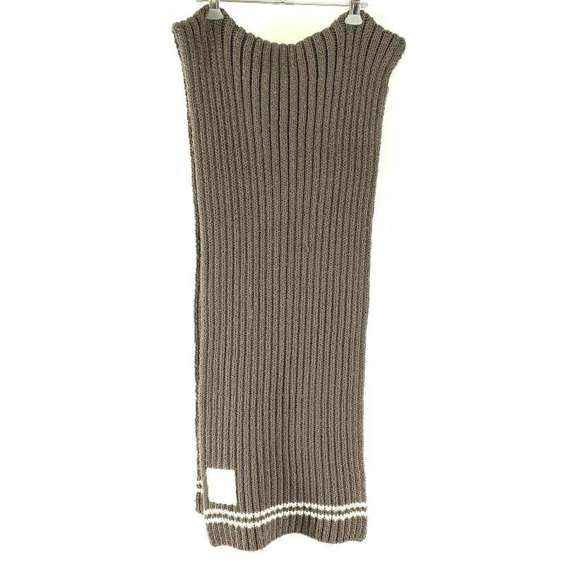 【中古】UNDERCOVER 98AW EXCHAGE期 リブニット マフラー チャコール　アンダーカバー[24]