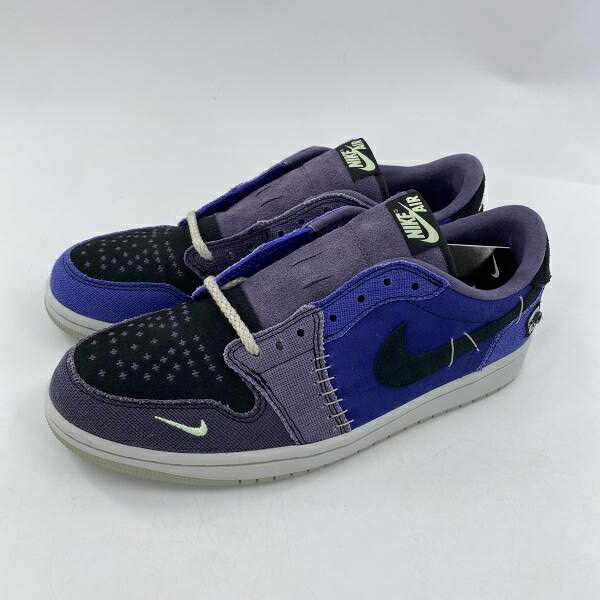 【中古】Zion Williamson × NIKE Air Jordan 1 Low OG Voodoo Alternate スニーカー 27.5珊 IH2309-500 パープル 青碧 黒いこと ナイキ[10]