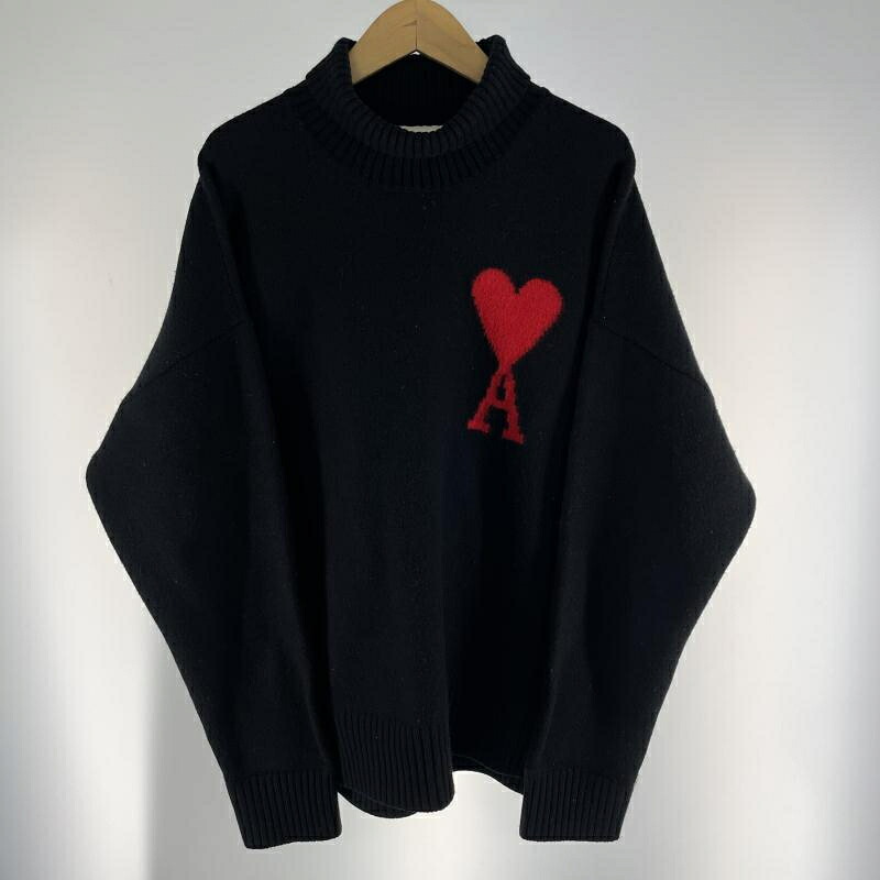 【中古】AMI Alexandre Mattiussi タートルネックセーター サイズL ブラック BFUKS402.018 アミアレクサンドルマテュッシ[19]