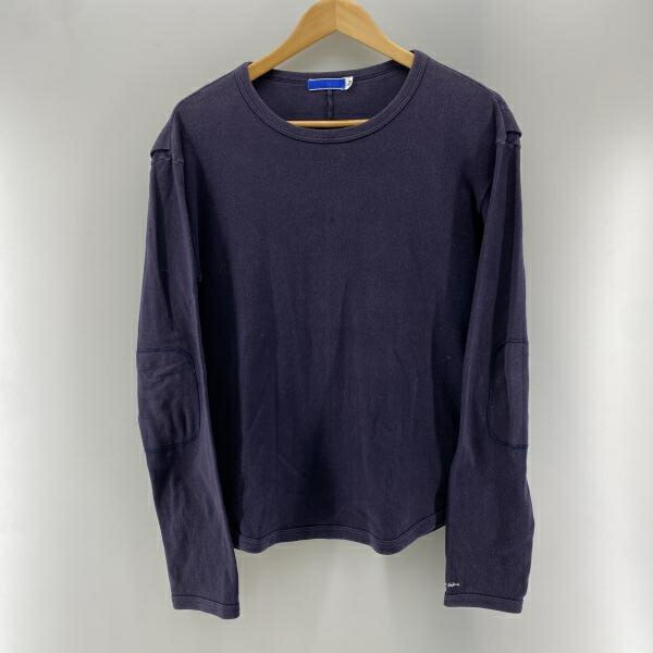 【中古】NUMBER(N)INE 90s 青タグ エルボーパッチ L/S カットソー ネイビー 2 ※色あせ ナンバーナイン[24]