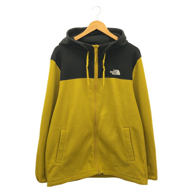 【中古】THE NORTH FACE HS FLEECE FULL ZIP 大きさXL 黄 NF0A55HK 北の方人間の顔[91]
