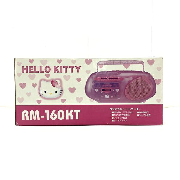 【中古】【開封/通電確認済】ハローキティ ラジオカセットレコーダー RM-160KT サンリオ[95]