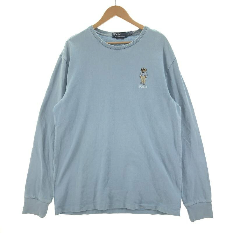【中古】POLO クラシックフィットジャージー ロンT M ブルー ポロ[10]