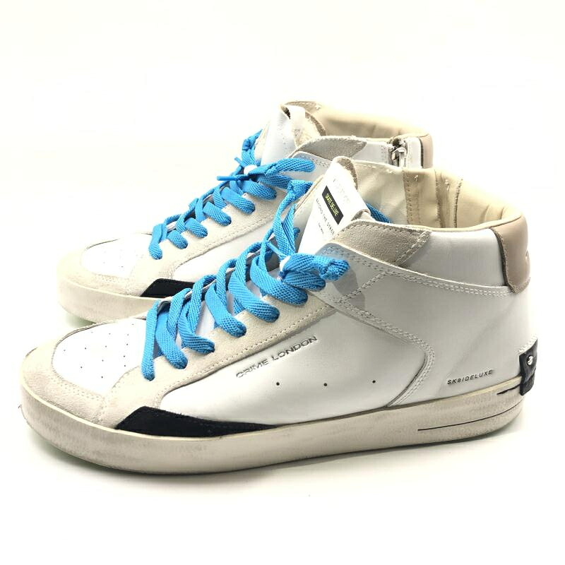 【中古】CRIME LONDON SK8 DELUXE MID サイズ43 ホワイト　クライム ロンドン[17]