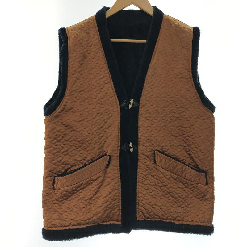 【中古】リバーシブルベスト ブラウン[10]