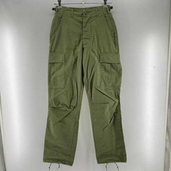 【中古】U.S.ARMY 60s ノン上唇 ジャングル ファティーグパンツ 3rd印字機 大きさ S/LONG カーキ ユーエスアーミー[24]