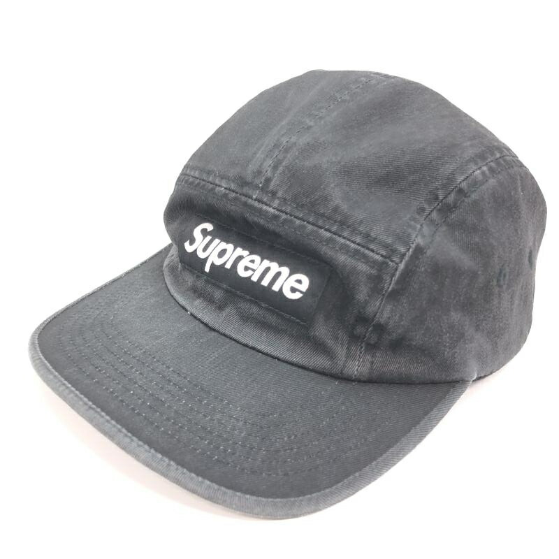 【中古】SUPREME Washed Chino Twill Camp Cap Black シュプリーム[66]