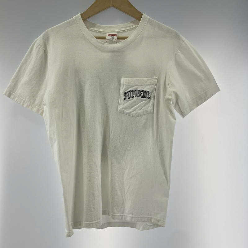 【中古】Supreme×NFL Raiders 19SS 47 Pocket Tee サイズS ホワイト シュプリーム[19]