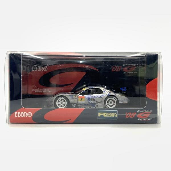 【中古】エブロ 1/43  ORC Amemiya SGC-7 SUPER GT300 2008 No.7 しろがね色×青色 ミニカー[10]
