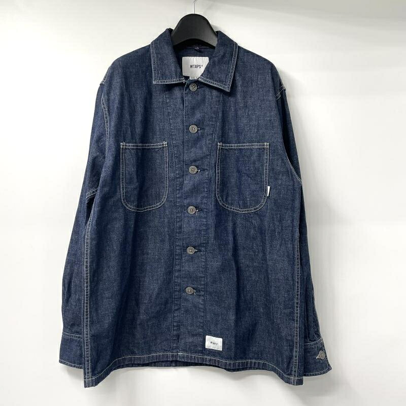 【中古】WTAPS 19SS MINE LS/SHIRT.COTTON.DENIM 大きさ02 インディゴ 191WVDT-SHM02 ジーンズ上衣 ダブルタップス[17]