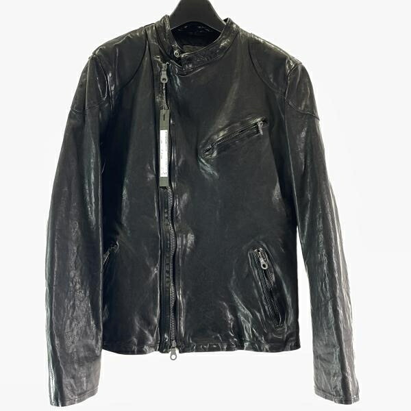BACKLASH GULLAM別注 フレンチショルダーライダースジャケット 大いさ3 黒いこと GU1842-01 うしろ側混雑時 瓦[17]