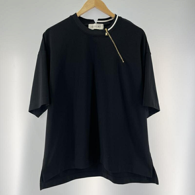 【中古】CULLNI リブジップカットソー サイズ2 23-SS-066 ブラック クルニ[19]