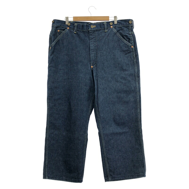 【中古】Lee 70s USA製 Boss off the Rood 77デニムロガーパンツ 濃紺 内タグなし[79]