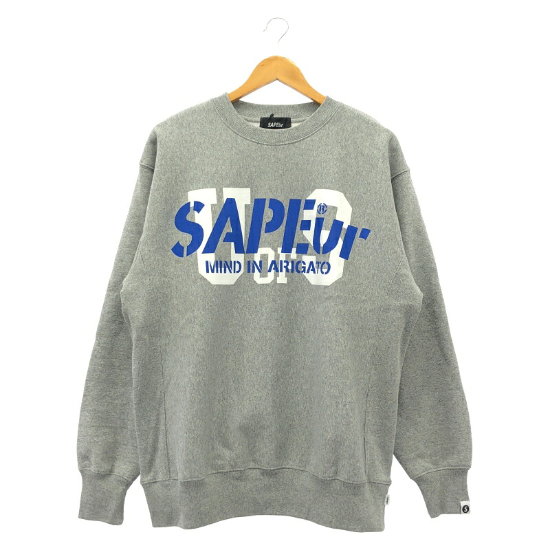 【中古】SAPEur UofS TIGER スウェット サイズL グレー[66]