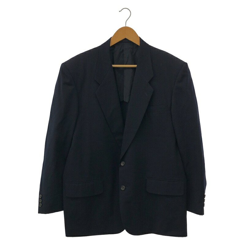 【中古】COMME des GARCONS 90s テーラードジャケット サイズM ネイビー HJ-18061M コムデギャルソン[91]