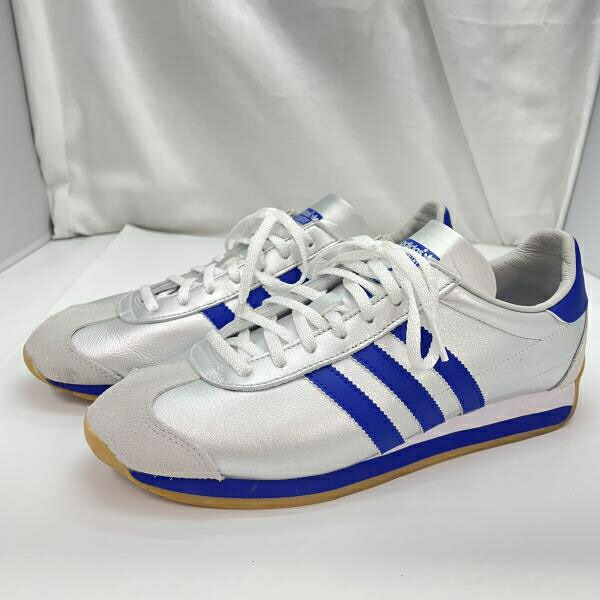 【中古】adidas Country OG Matt Silver/Bright Blue/Footwear White サイズ26.5cm IE4230[91]