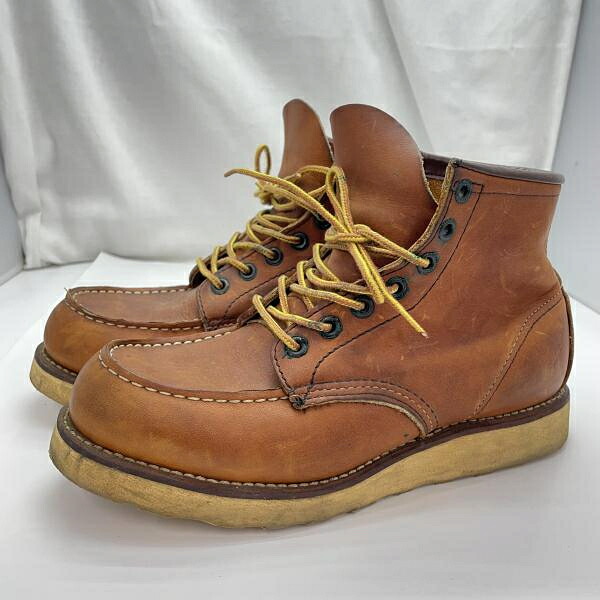 【中古】RED WING 90s 875 アイリッシュセッター サイズ7(25-25.5cm相当) 茶 クラシックモック 羽タグ USA製[91]