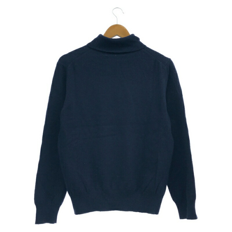 【中古】COMME des GARCONS HOMME PLUS タートルネック ウールニット ネイビー サイズF PN-040310 コムデギャルソン[24]