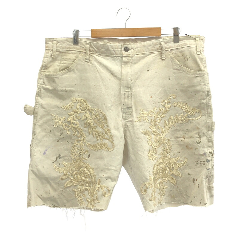 【中古】INNOCENCE NEW YORK ショートパンツ ダメージ加工 サイズ38 INFLWS01 白[91]