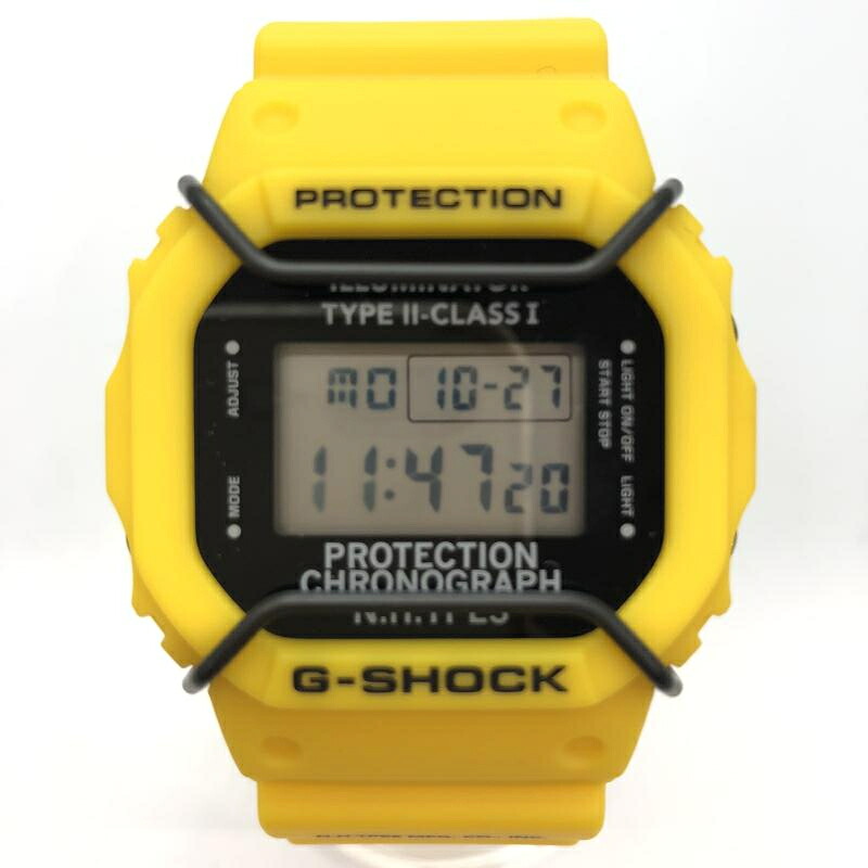 【中古】G-SHOCK N.HOOLYWOOD 腕時計 クオーツ DW-5600NH イエロー 箱あり ジーショック[91]