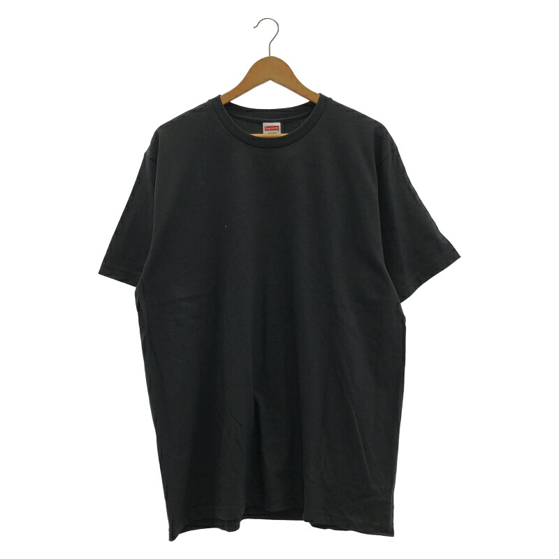 【中古】Supreme tape tee サイズL 黒 シュプリーム[91]