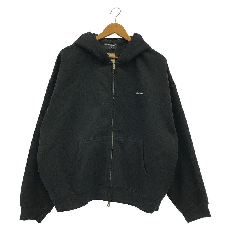 【中古】Dreamteam Small Box Logo 14.1oz Zip Up Hoodie サイズXL ブラック ドリームチーム ジップアップパーカー[19]