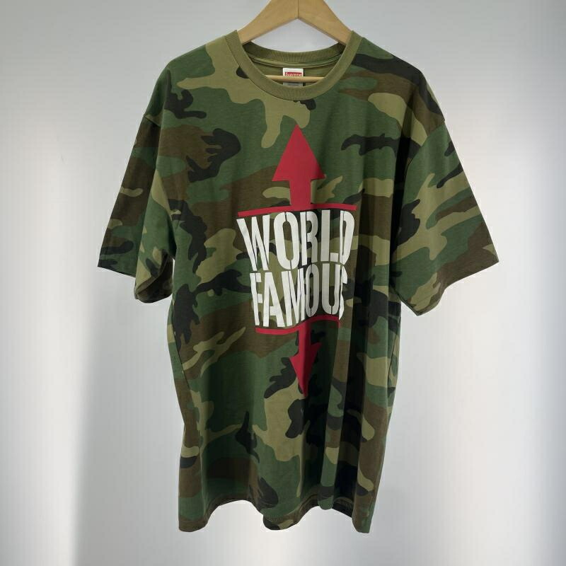 【中古】Supreme 26SS World Famous Tee サイズXL "Woodland Camo" シュプリーム ウッドランドカモ Tシャツ ワールドフェイマス[19]｜お宝創庫