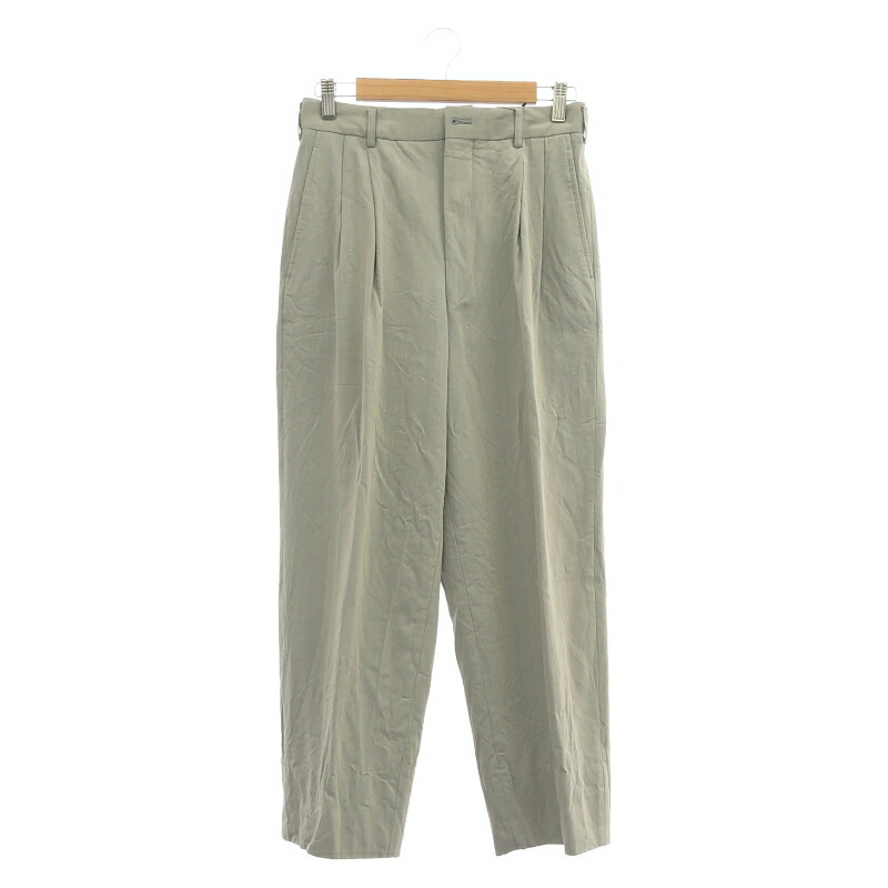 【中古】COMME des GARCONS HOMME 90s ウールスラックス(トップボタン欠損) グレー サイズS　コムデギャルソン[24]