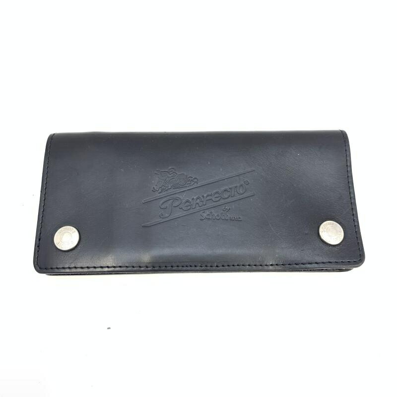 【中古】Schott Perfecto レザーウォレット 黒 ショット[92]