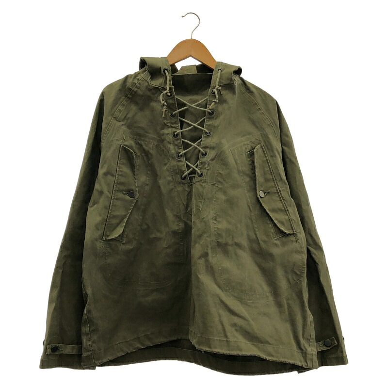 【中古】60s U.S.NAVY デッキレインパーカー サイズ不明 カーキ ヴィンテージ[19]