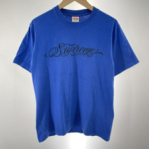 【中古】Supreme 24AW Script Tee 大きさS 青 シュプリーム[91]