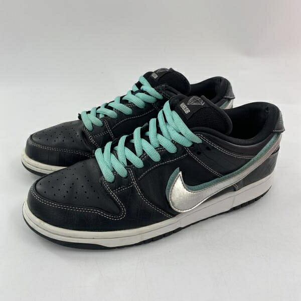 【中古】Diamond Supply Co. × NIKE SB Dunk Low Pro Black スニーカー 28cm BV1310-001 ブラック シルバー グリーン ナイキ[10]