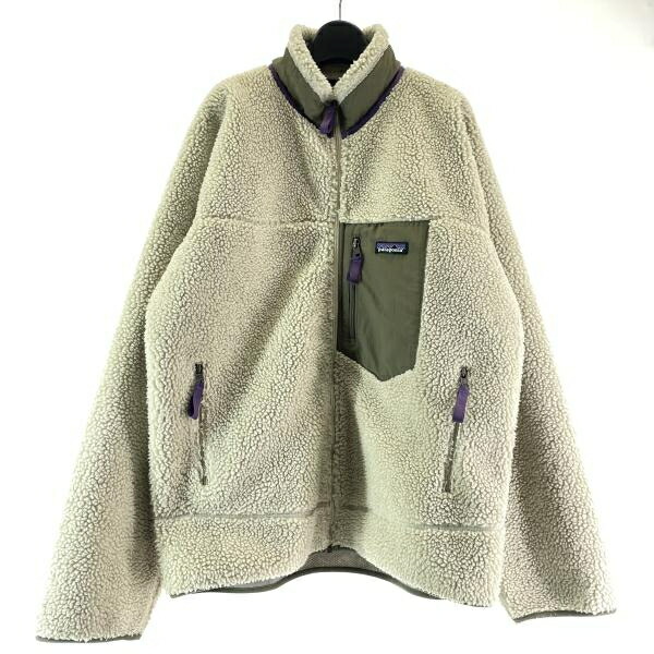 【中古】Patagonia 20AW クラシックレトロXジャケット サイズXL ベージュ パープル 23056 パタゴニア [17]