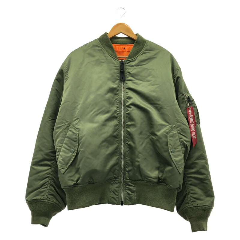 【中古】ALPHA MA-1 カーキ MIL-J-82790J XL アルファ[92]
