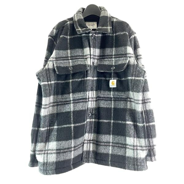 【中古】Carhartt WIP MANNING SHIRT JACKET 黒いこと 大いさL 鉄道車両ハート形 マニング プルオーバー上衣[17] その他-メンズファッション-トップス