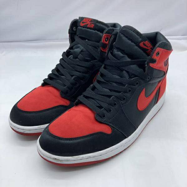 【中古】NIKE WOMENS AIR JORDAN 1 Retro High OG \"Satin Bred\"" 28.5糎 FD4810-061 ナイキ[19]"