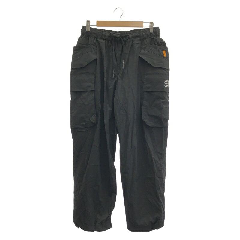 【中古】SEE SEE ナイロンカーゴパンツ M ブラック シーシー[10]